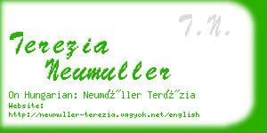 terezia neumuller business card